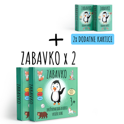 ZABAVKO SET #2 - 2 x Zabavko + 2 x Dodatne kartice