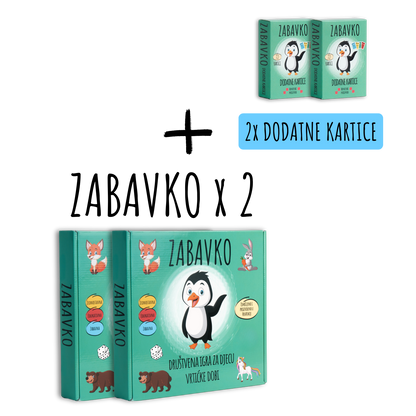 ZABAVKO SET #2 - 2 x Zabavko + 2 x Dodatne kartice