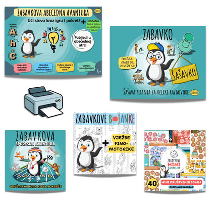 ZABAVKO DIGITALNI KOMPLET - Zabavko Šašavko + Zabavkove ganjalice + Zabavkove bojanke + Zabavkova abecedna avantura