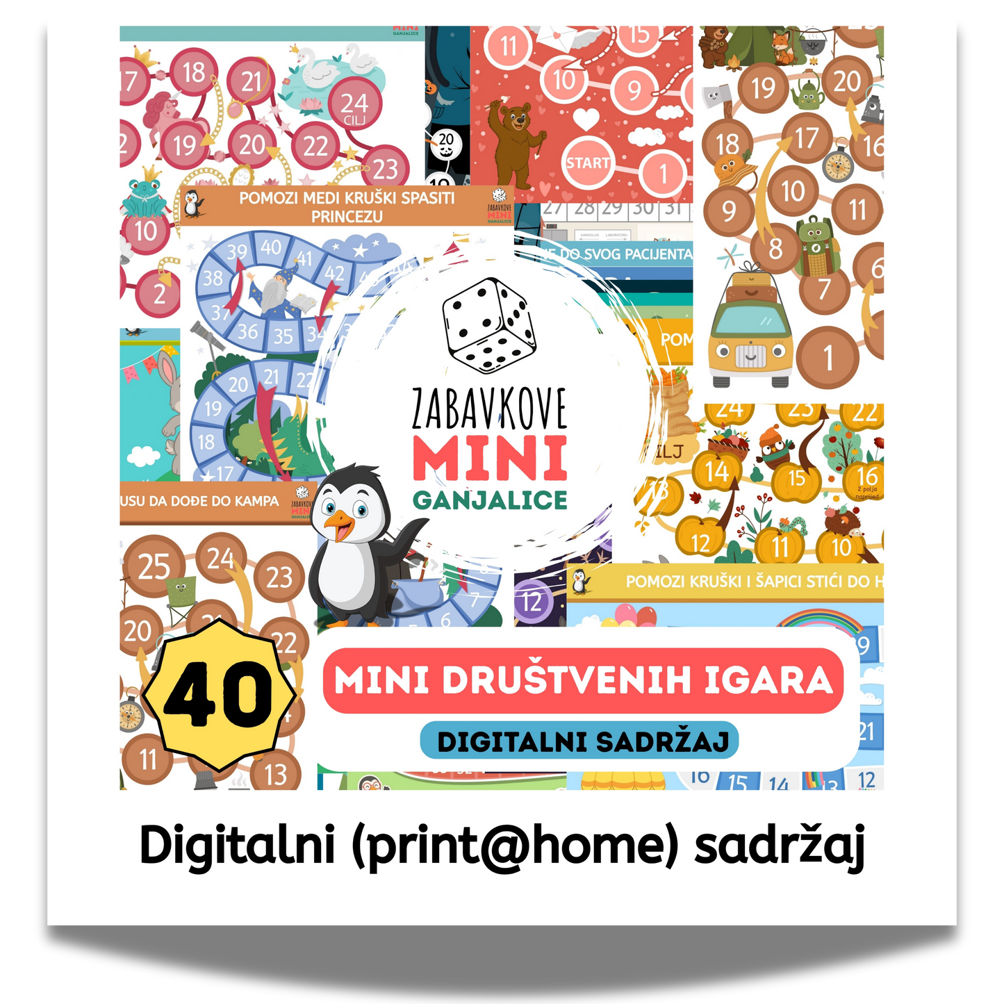 ZABAVKOVE GANJALICE - 40 mini društvenih igara za razvoj pažnje i koncentracije