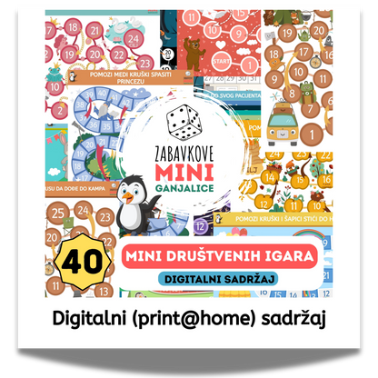 ZABAVKOVE GANJALICE - 40 mini društvenih igara za razvoj pažnje i koncentracije