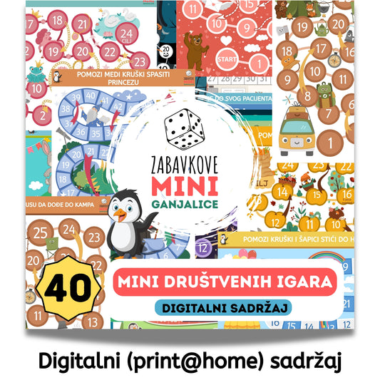 ZABAVKOVE GANJALICE - 40 mini društvenih igara za razvoj pažnje i koncentracije