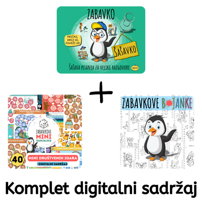 ZABAVKO DIGITALNI KOMPLET - Zabavko Šašavko + Zabavkove ganjalice + Zabavkove bojanke