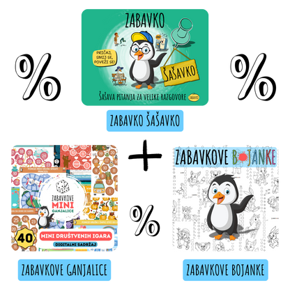ZABAVKO DIGITALNI KOMPLET - Zabavko Šašavko + Zabavkove ganjalice + Zabavkove bojanke