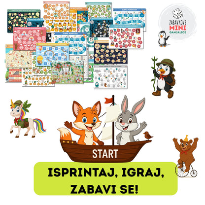 ZABAVKOVE GANJALICE - 40 mini društvenih igara za razvoj pažnje i koncentracije